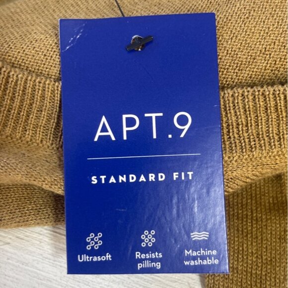 Apt 9 Merino Wool Blend VNeck Sweater Mens Large Camel New Warm Winter - Picture 8 of 9
